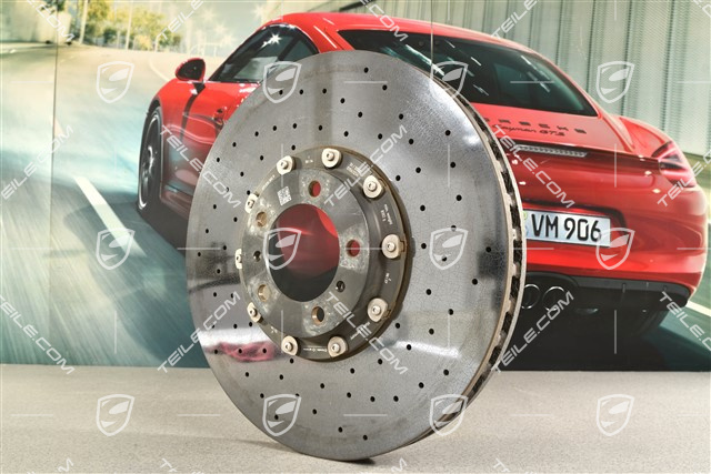 PCCB tarcza hamulcowa ceramiczna, Taycan / Panamera, 20" / 420mm, lekko uszkodzona na wewnętrznym rancie (zdjęcia), L
