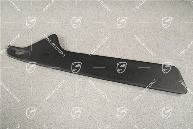 Türverkleidung, Abdeckblende, Kunstleder, Schwarz, L