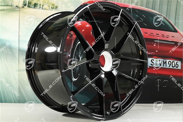 21" Felge Carrera GTS, 11,5J x 21 ET79, Zentralverschluss, schwarz hochglanz