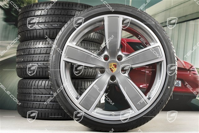 22-inch summer wheel set Sport Classic, rims 10J x 22 ET48 + 11,5J x 22 ET61 + NEW Pirelli summer tyres 285/35 ZR22 + 315/30 ZR22, with TPM