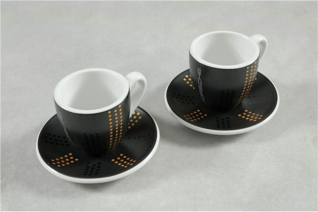 911 Kollektion, Espressotassen 2-er Set, schwarz/gold/silber, Limited Edition