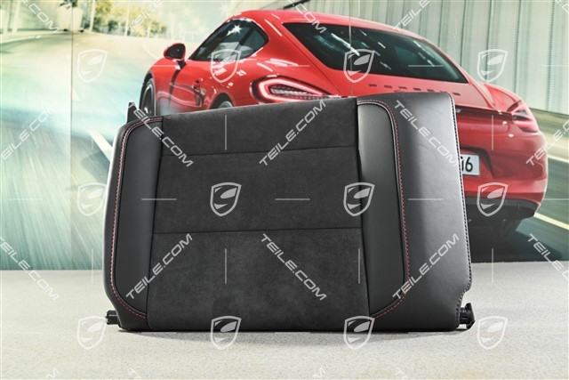 Cabrio / Targa, Oparcie tylnego siedzenia, czarna skóra / alcantara ze czerwoną nicią, GTS, R