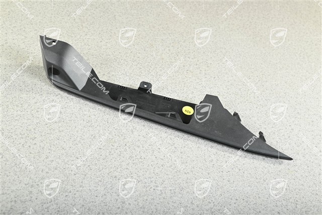 Trim cover for front bumper retaining frame, upper part, Matte Black, L