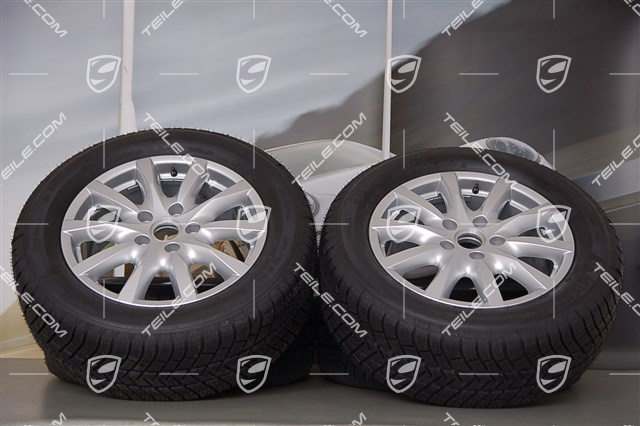 18" Cayenne Winterräder Satz, 4x Felgen 8 J x 18 ET 53 + 4x Winterreifen Michelin 255/55 R18 109V XL M+S, mit RDK-Sensoren