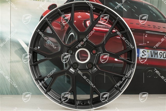 20+21-inch wheel rim set RS Spyder, rims: front 8,5J x 20 ET50 + rear 11,J x 21 ET67, black satin matt