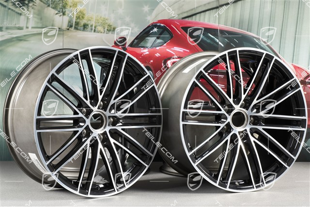 20" komplet felg Turbo IV, 11,5J x 20 ET56 + 9J x 20 ET51, czarny wysoki połysk