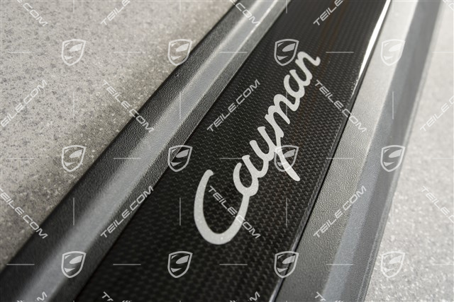 Listwy ozdobne progów wewnętrznych, bez podświetlenia, Carbon, "Cayman", zestaw, L+R