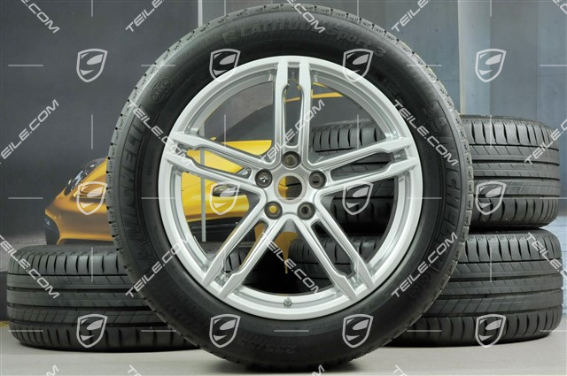 19" "Macan Turbo" koła letnie komplet, felgi 8J x 19 ET21 + 9J x 19 ET21, opony letnie Michelin 235/55 R 19 + 255/50 R 19, z czujnikami ciśnienia RDK