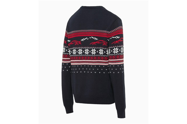 Strickpullover – Christmas / Weihnachten, blau, Größe S