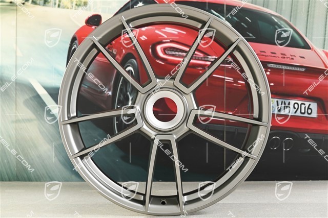 20+21" Felgensatz Turbo S, Felgen: vorne 8,5J x 20 ET40 + hinten 11J x 21 ET66, Platinum Seidenmatt
