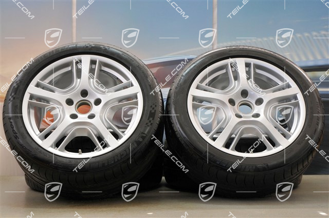 19" Panamera Design Sommerräder Satz, Felgen 9J x 19 ET 60 + 10J x 19 ET61 + Michelin Reifen 255/45 R19+285/40 R19