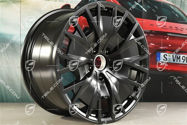 20" Felge Taycan Turbo S Aero Design, 11J x 20 ET60, in Schwarz Seidenmatt