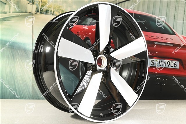 22" Felge Macan Sport, 9J x 22 ET29, schwarz hochglanz