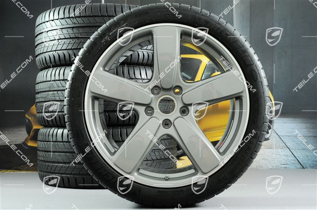 21" Sport Classic komplet kół letnich, felgi 10J x 21 ET50 + opony letnie Michelin 295/35 R21, GT Silbermetallic, bez czujników ciśnienia