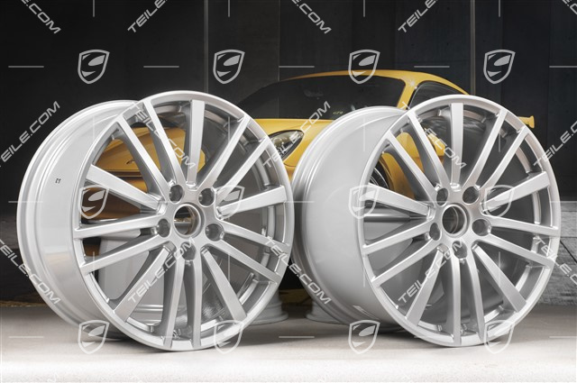 20" Felgensatz Panamera Design, 9,5J x 20 ET71 + 11,5J x 20 ET68, Brilliantchromlack