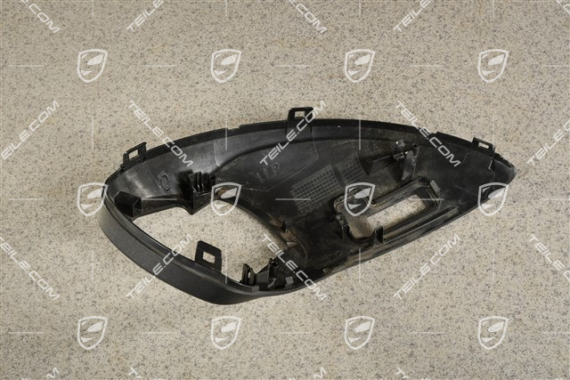 Spiegel, Blende unten, Manuell anklappbar, Schwarz, R