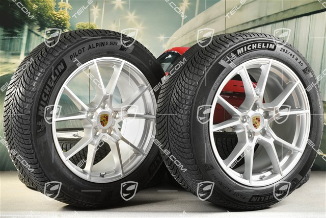 20-inch Cayenne S winter wheel set, rims 9J x 20 ET50 + 10,5J x 20 ET64 + Michelin Pilot Alpin 5 SUV winter tyres 255/55 R20 + 295/45 R20, with TPMS