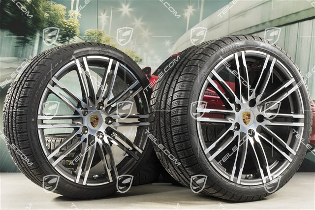 20" koła zimowe "Turbo", komplet, felgi 8,5J x 20 ET51 + 11J x 20 ET56 + opony zimowe Pirelli 245/35 R20 + 295/30 R20, z czujnikami ciśnienia