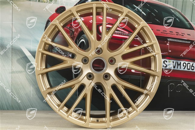 21" Felgensatz Panamera Exclusive Design Sport, 9,5J x 21 ET71 + 11,5J x 21 ET69, Aurum Seidenmatt