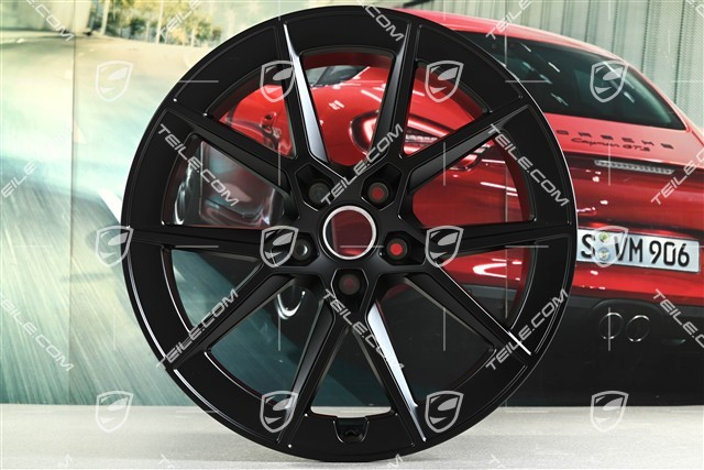 20+21-inch Carrera S wheel rim set, 8,5J x20 ET50 + 11,5J x 21 ET79, black satin matt