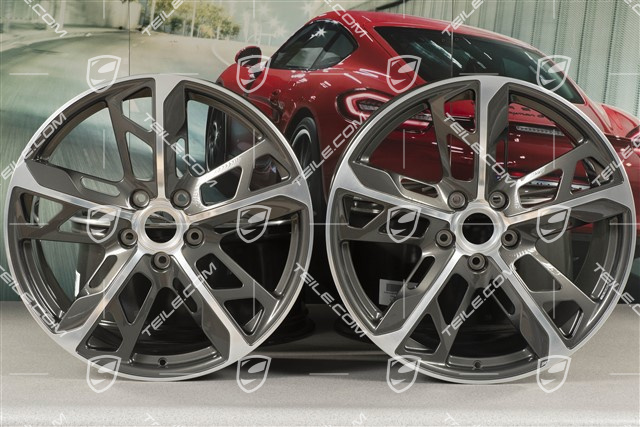 21" Felgensatz Cross Turismo Design, 9,5J x 21 ET60 + 11,5J x 21 ET66, Titan
