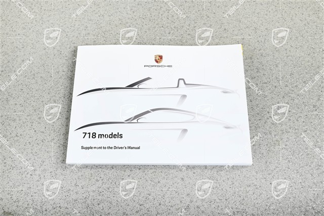 Porsche 718 Boxster/Cayman 982 - Suplement to the Driver`s Manual, English