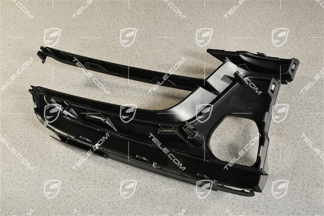 Blenda przedniego zderzaka, czarny mat, L