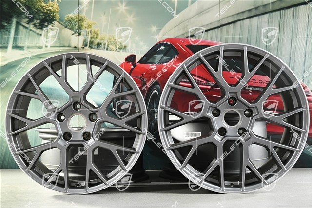 20+21" RS Spyder Felgensatz, 8,5J x20 ET50 + 11,5J x 21 ET79, Darksilver