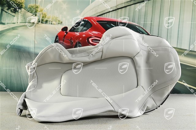 Front seat backrest cover, sport seat, vented, chalk, R