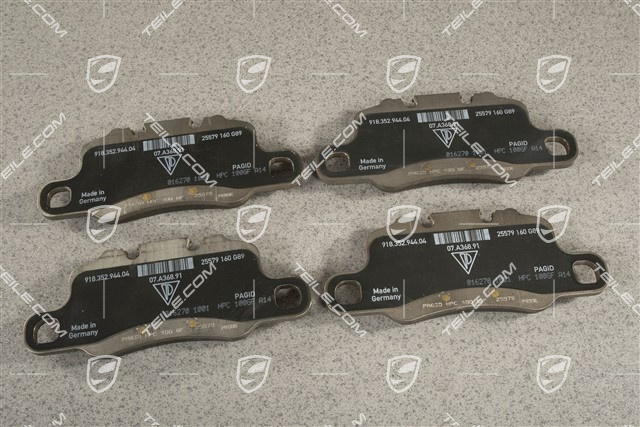 Brake pads, rear axle, PCCB Racetrack Package