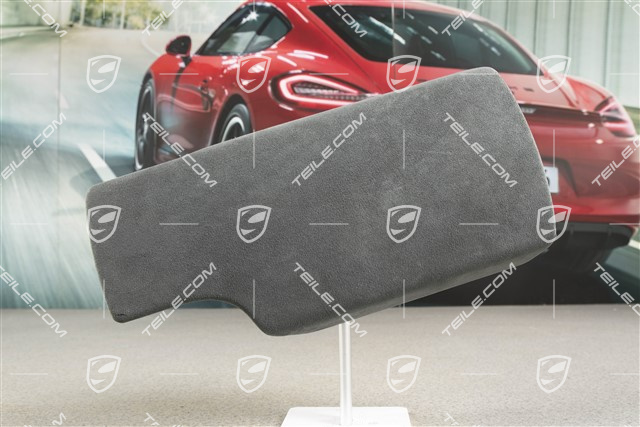 Deckel aussen, Leder/Alcantara, Schwarz