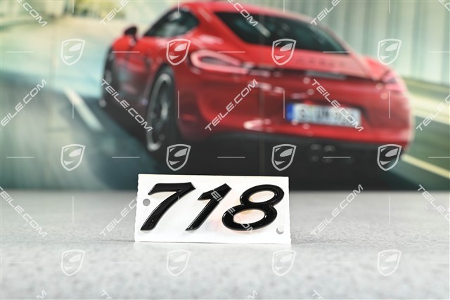 Emblemat / Napis 718, Czarny połysk