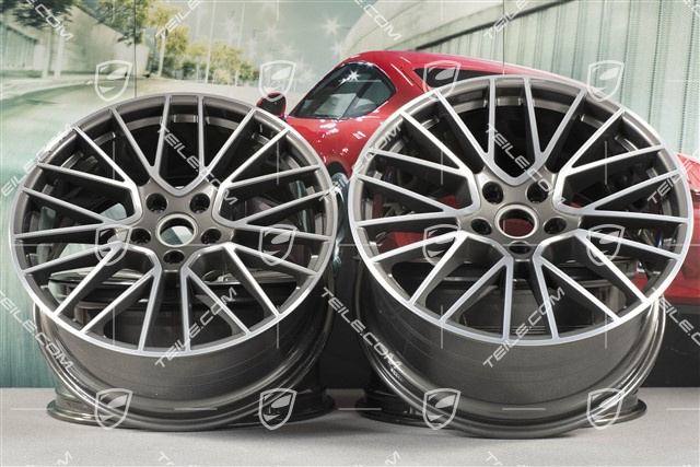21" Komplet felg Cayenne RS Spyder, 11J x 21 ET49 + 9,5J x 21 ET46, do Cayenne Coupe