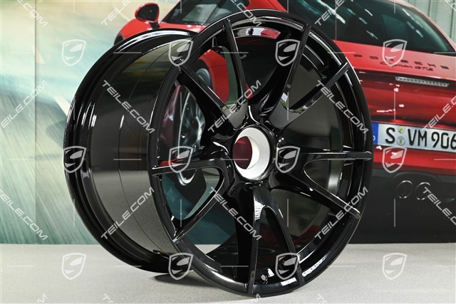 19-inch GT3 II RS 4.0 / GT2 RS wheel set, black, front 9J x 19 ET47+ rear 12J x 19 ET48