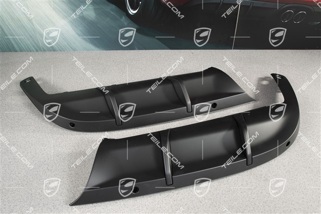 Verkleidungen, hinten, unten, Schwarz-Matt, GTS, PDC, Satz L+R