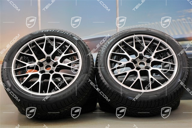 20" "RS Spyder Design" koła zimowe, komplet, felgi 9J x 20 ET26 + 10J x 20 ET19 + NOWE opony zimowe Pirelli Scorpion Winter 265/45 R 20 + 295/40 R 20, z czujnikami ciśnienia