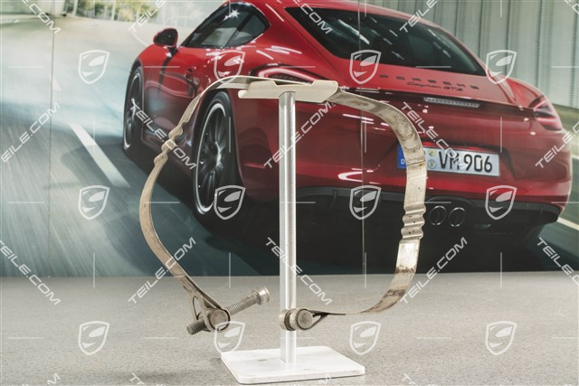 Exhaust tensioning / restraining strap / clamp