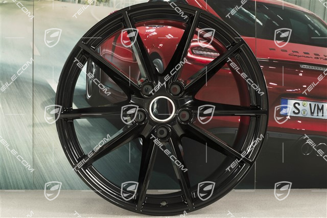 21" Felga Carrera S, 11J x 21 ET66, czarny wysoki połysk