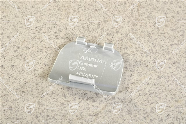 Zaślepka uchwytu koła zapasowego na tylnej klapie, aluminium satynowe