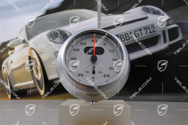 Stopwatch, silver-coloured instrument dials