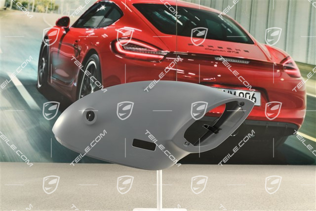 Spiegelgehäuse / Spiegel, Blende unten mit Real Top View, Grundiert, R