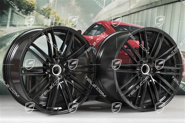 22-inch wheel rim setTurbo IV, 11,5J x 22 ET52 + 10J x 22 ET48, for Coupé, black satin-mat