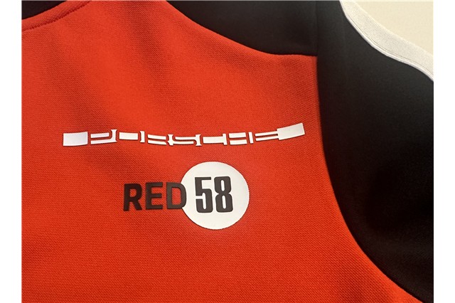 Men's training jacket, red/black, XL