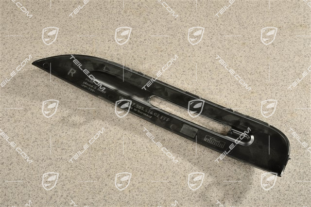 Spyder, Front bumper Position light trim, Satin black, R