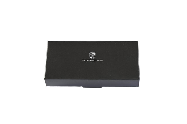 Porsche Crested leather keyring, 911 Spirit 70 Collection, Pascha fabric pattern