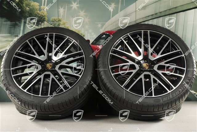 21" Turbo Design summer wheel set, wheel rims 9,5J x 21 ET27 + 10J x 21 ET19 + Michelin summer tyres 265/40 R21 + 295/35 R21, with TPM
