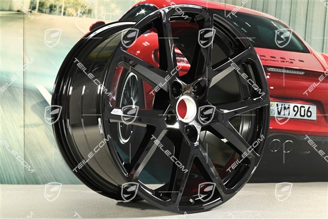 21" Felge Panamera Sport Design, 11,5J x 21 ET69, schwarz hochglanz