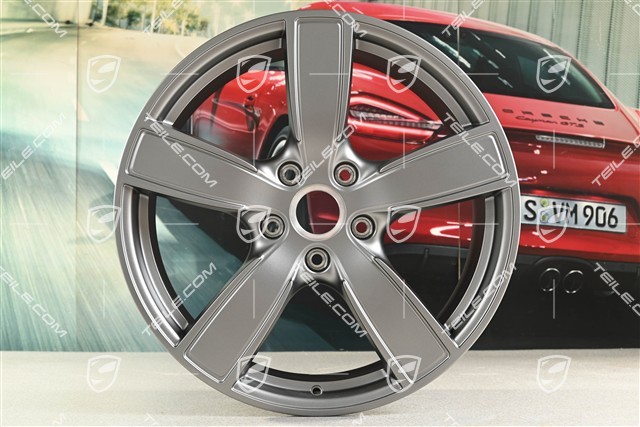 20-inch wheel rim set Carrera Sport, 8,5J x 20 ET57 + 10,5J x 20 ET51, platinum satin matt