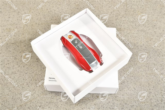 Vehicle key side faces / Key cap, Painted / lacquered, set guards red
