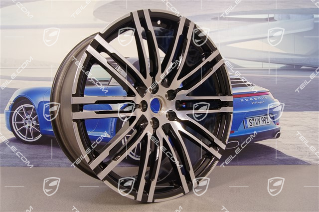 21-inch Turbo III alloy wheel rim, 9J x 21 ET26, black high gloss